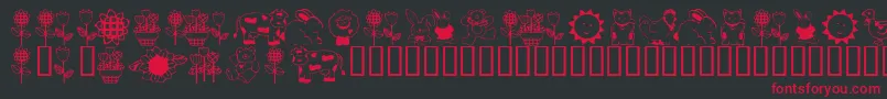 Rmcountr Font – Red Fonts on Black Background