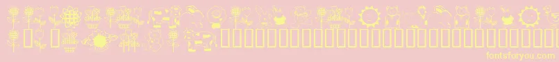 Rmcountr Font – Yellow Fonts on Pink Background