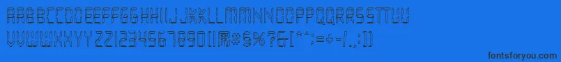 Loopy Font – Black Fonts on Blue Background