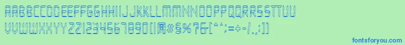 Loopy Font – Blue Fonts on Green Background