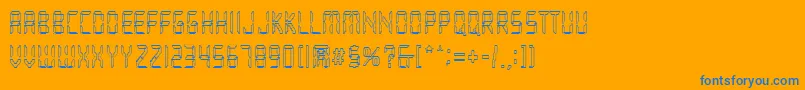 Loopy Font – Blue Fonts on Orange Background