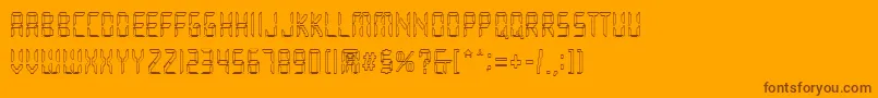 Loopy Font – Brown Fonts on Orange Background