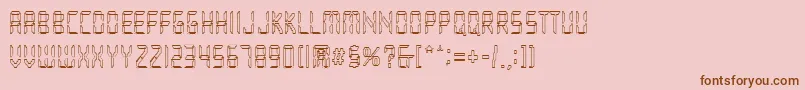 Loopy Font – Brown Fonts on Pink Background