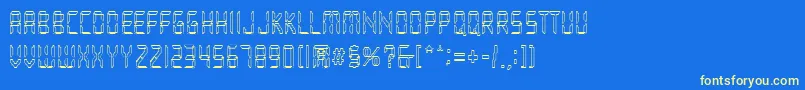 Loopy Font – Yellow Fonts on Blue Background