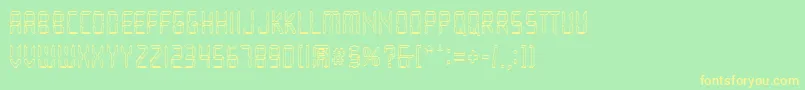 Loopy Font – Yellow Fonts on Green Background