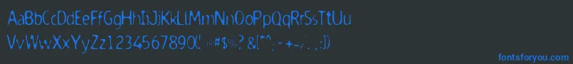 Шрифт Dodgenbu – синие шрифты на чёрном фоне