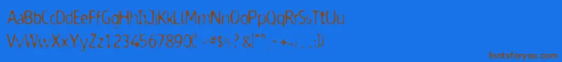 Dodgenbu Font – Brown Fonts on Blue Background