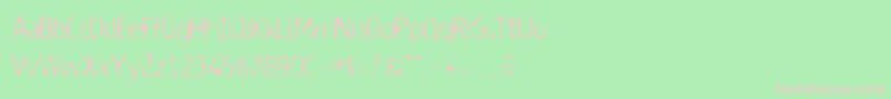 フォントDodgenbu – 緑の背景にピンクのフォント