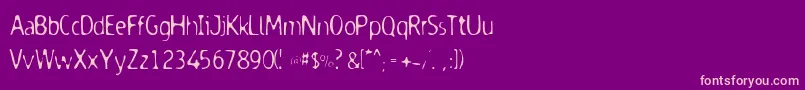 Dodgenbu Font – Pink Fonts on Purple Background