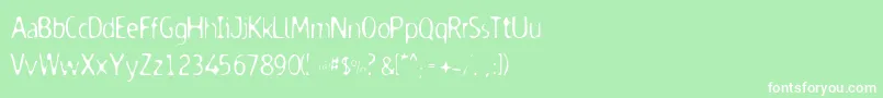 Dodgenbu Font – White Fonts on Green Background