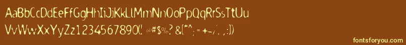 Más sobre la fuente Dodgenbu fuente Dodgenbu – Fuentes Amarillas Sobre Fondo Marrón