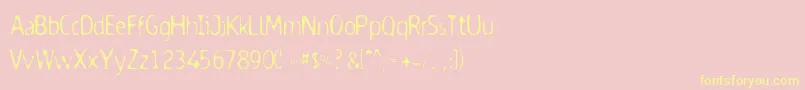 Dodgenbu Font – Yellow Fonts on Pink Background