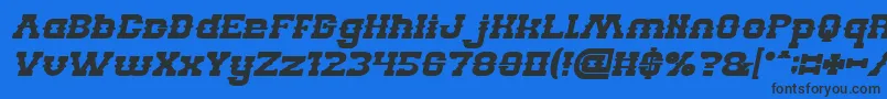 BillyTheKidBoldItalic Font – Black Fonts on Blue Background