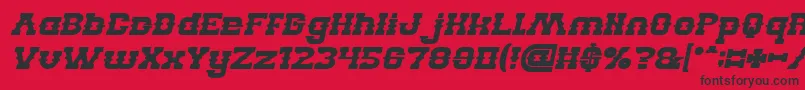 BillyTheKidBoldItalic Font – Black Fonts on Red Background