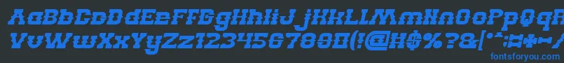 BillyTheKidBoldItalic Font – Blue Fonts on Black Background