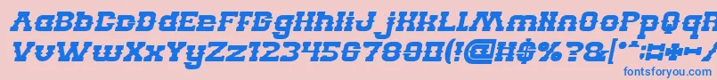 BillyTheKidBoldItalic Font – Blue Fonts on Pink Background