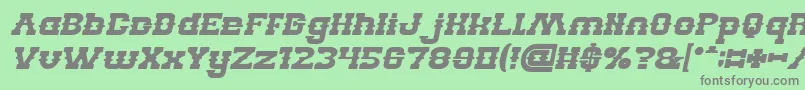 BillyTheKidBoldItalic Font – Gray Fonts on Green Background