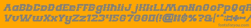 BillyTheKidBoldItalic Font – Gray Fonts on Orange Background