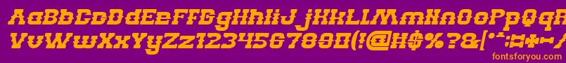 BillyTheKidBoldItalic Font – Orange Fonts on Purple Background