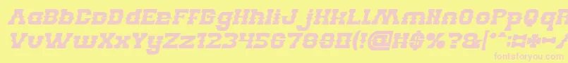 BillyTheKidBoldItalic Font – Pink Fonts on Yellow Background