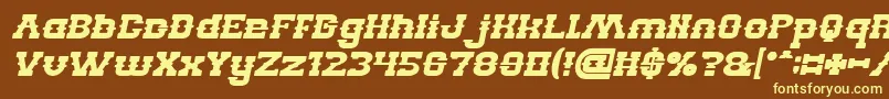 BillyTheKidBoldItalic Font – Yellow Fonts on Brown Background