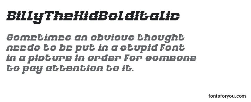 BillyTheKidBoldItalic-fontti
