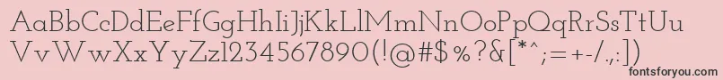 JosefinSlab-fontti – mustat fontit vaaleanpunaisella taustalla