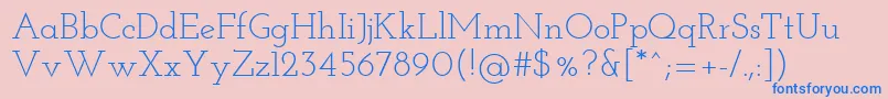 JosefinSlab Font – Blue Fonts on Pink Background