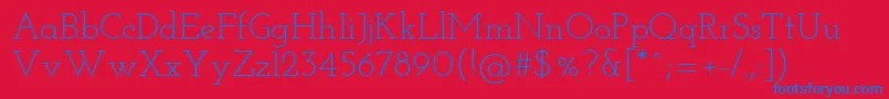 JosefinSlab-Schriftart – Blaue Schriften auf rotem Hintergrund