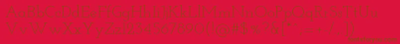 JosefinSlab Font – Brown Fonts on Red Background