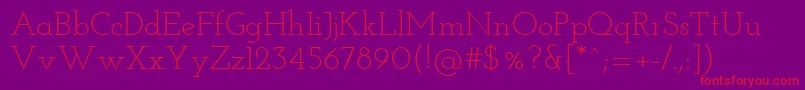 JosefinSlab Font – Red Fonts on Purple Background