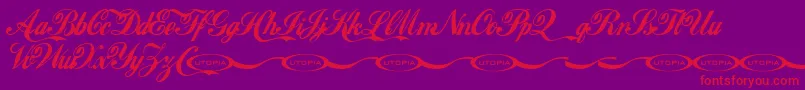 Loki Font – Red Fonts on Purple Background