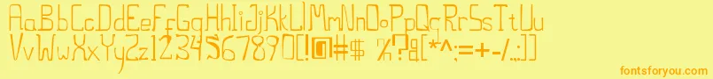 ThestiltsErc2006 Font – Orange Fonts on Yellow Background