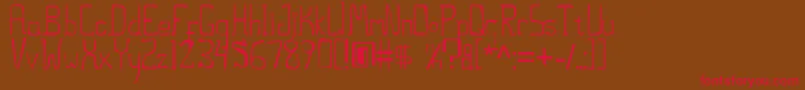 ThestiltsErc2006 Font – Red Fonts on Brown Background