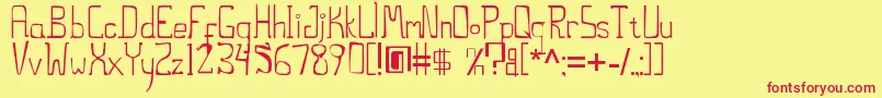 ThestiltsErc2006 Font – Red Fonts on Yellow Background