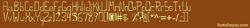 ThestiltsErc2006 Font – Yellow Fonts on Brown Background