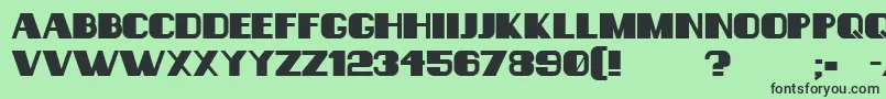 Consequences Font – Black Fonts on Green Background