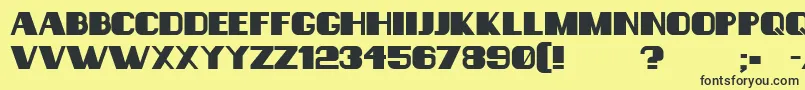 Consequences Font – Black Fonts on Yellow Background