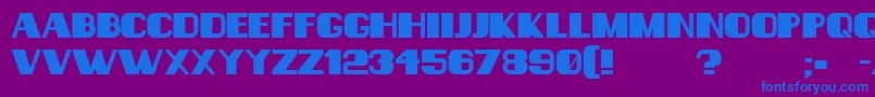 フォントConsequences – 紫色の背景に青い文字