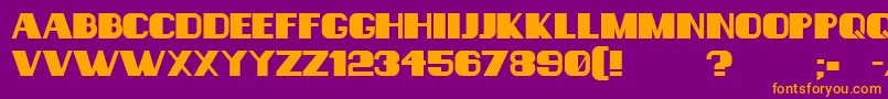 Consequences Font – Orange Fonts on Purple Background