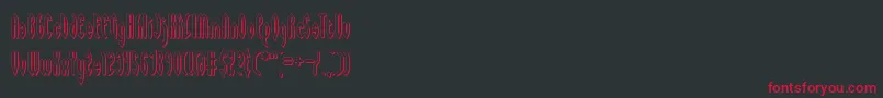 WaywardShadowBrk Font – Red Fonts on Black Background