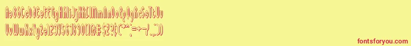 WaywardShadowBrk Font – Red Fonts on Yellow Background