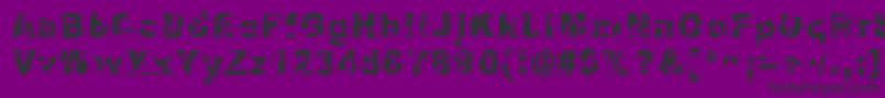 Dystopia Font – Black Fonts on Purple Background