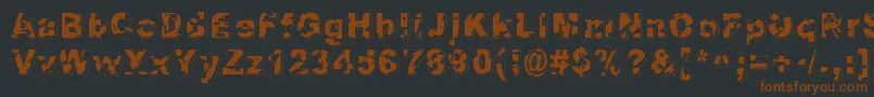 Dystopia Font – Brown Fonts on Black Background