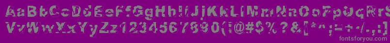 Dystopia Font – Gray Fonts on Purple Background