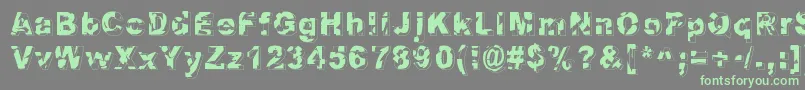 Dystopia Font – Green Fonts on Gray Background