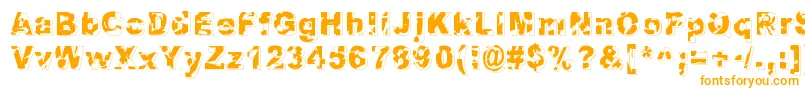 Dystopia Font – Orange Fonts on White Background