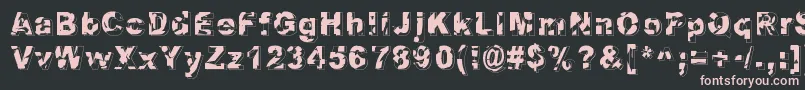 Dystopia Font – Pink Fonts on Black Background