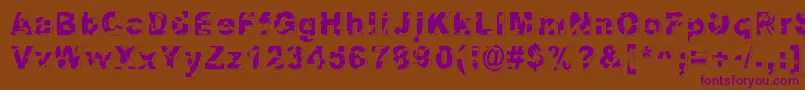 Dystopia Font – Purple Fonts on Brown Background