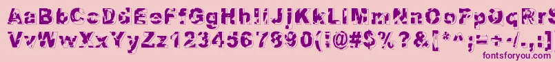 Dystopia Font – Purple Fonts on Pink Background